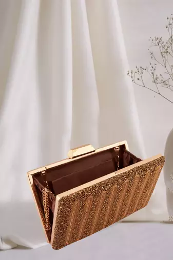 Bead & Stonework Embellished Entique Clutch