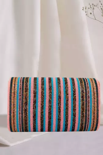 Bead & Stonework Embellished Clutch