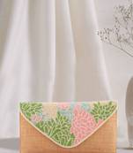 Floral Cutdana Embellished Beads Work Clutch