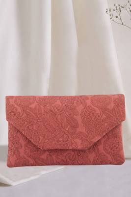 Embossed Faux Leather Clutch 1