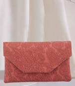Embossed Faux Leather Clutch