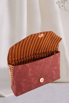 Embossed Faux Leather Clutch 3