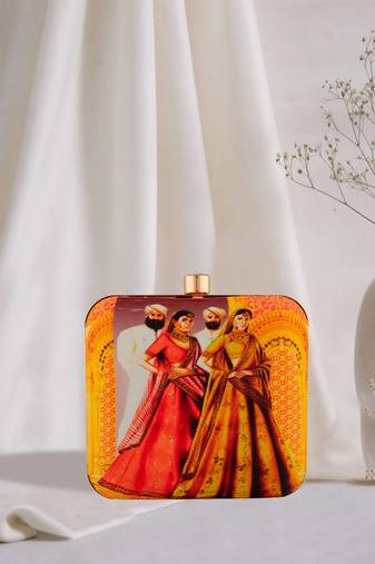 Digital Print Box Clutch