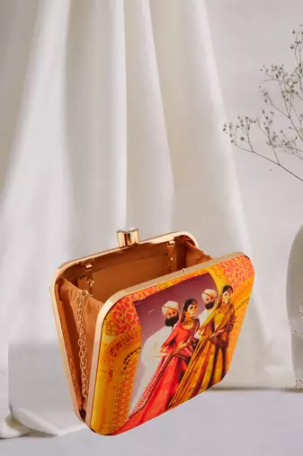 Digital Print Box Clutch