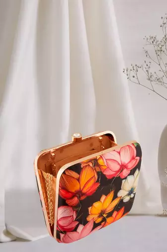 Floral Multi Digital Print Clutch