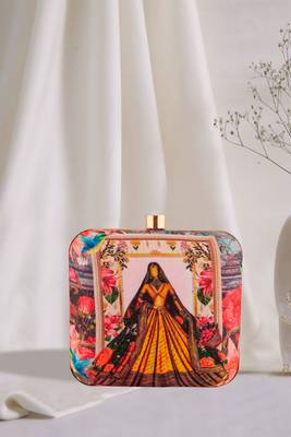 Floral Multi Digital Print Clutch 1