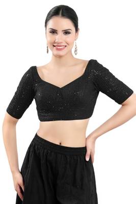 Padded Georgette Sweatheart Neck Blouse 1
