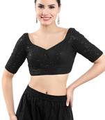 Padded Georgette Sweatheart Neck Blouse