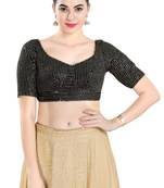 Padded Georgette Sweatheart Neck Blouse