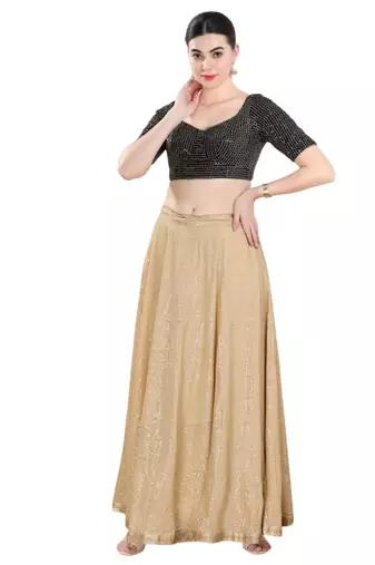 Padded Georgette Sweatheart Neck Blouse