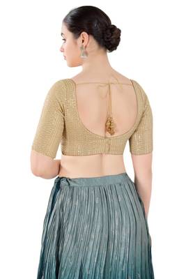 Padded Georgette Sweatheart Neck Blouse 2