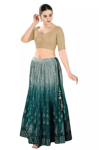 Padded Georgette Sweatheart Neck Blouse