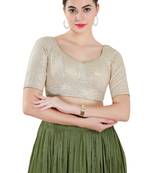 Padded Georgette Sweatheart Neck Blouse