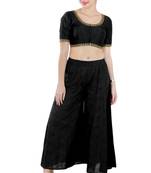 Padded Mulbury Silk Round Neck Blouse