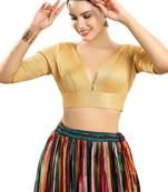 Padded Silk V-Neck Blouse