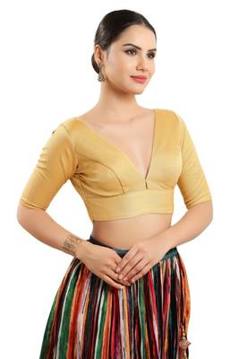Padded Silk V-Neck Blouse 4
