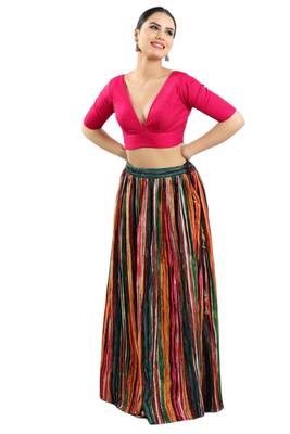Hot Pink Padded Readymade Blouse for Women 5
