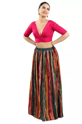 Hot Pink Padded Readymade Blouse for Women