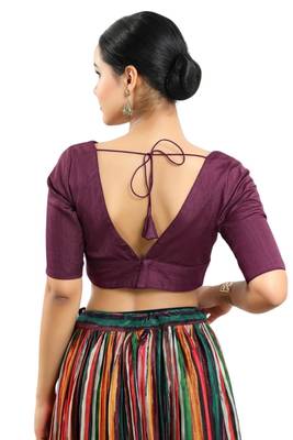 Padded Silk V-Neck Blouse 2