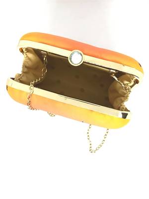 ORANGE WEDDING DIGITAL PRINT CLUTCH 3