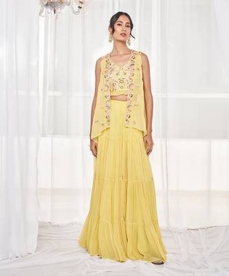 Lime green sharara set 1