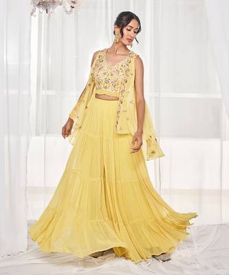 Lime green sharara set 3