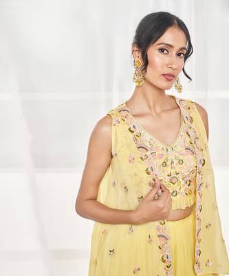Lime green sharara set 4
