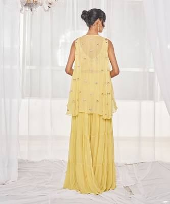 Lime green sharara set 5