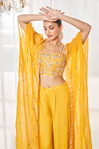 Musturd sharara set