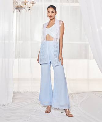 Powder blue pant set 1
