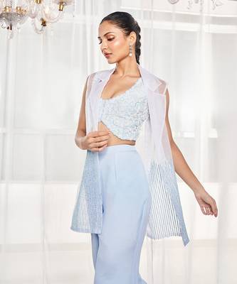 Powder blue pant set 3