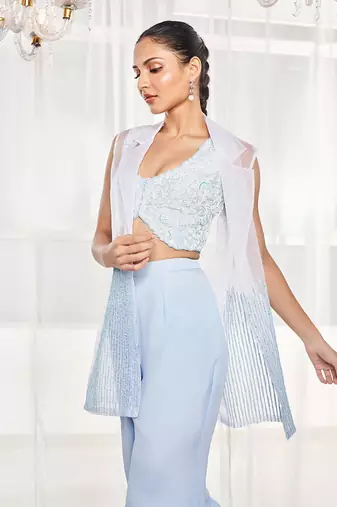 Powder blue pant set
