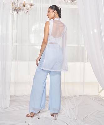 Powder blue pant set 4