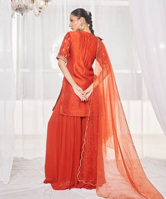 Burnt orange kurta set 4