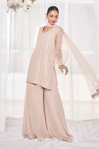 Dusty beige kurta set