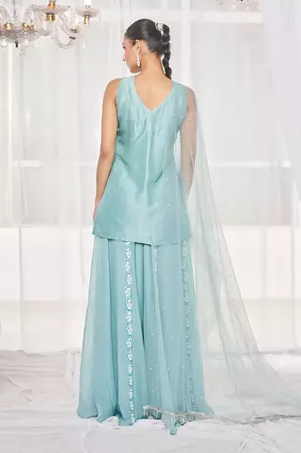 Candy blue kurta set