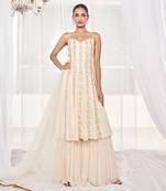 Ivory kalidar sharara set