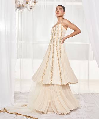 Ivory kalidar sharara set 2