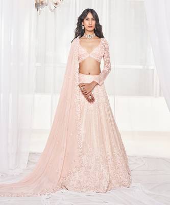 Light Pink Bridal Lehenga Set 1