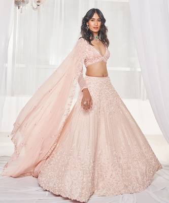 Light Pink Bridal Lehenga Set 2