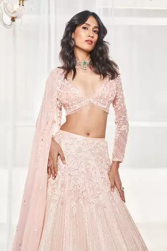 Light Pink Bridal Lehenga Set