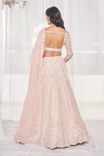 Light Pink Bridal Lehenga Set