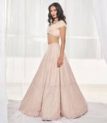 Dusty Beige Bridal Lehenga Set