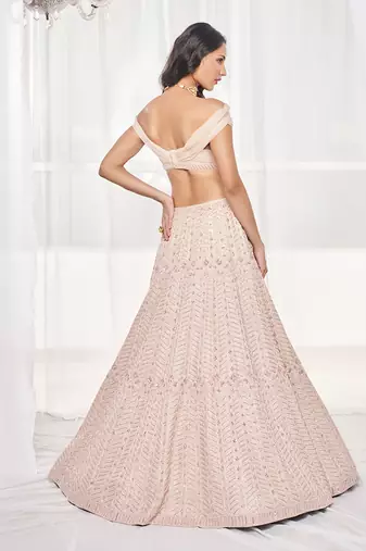 Dusty Beige Bridal Lehenga Set