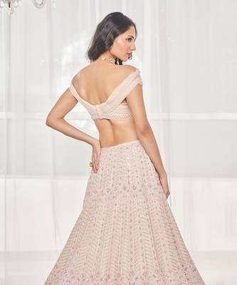 Dusty Beige Bridal Lehenga Set 3