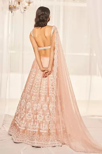 Blush Pink Bridal Lehenga Set