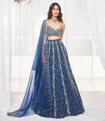 Teal Blue Bridal Lehenga Set