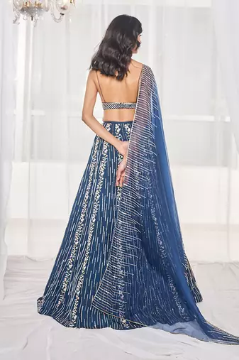 Teal Blue Bridal Lehenga Set