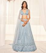 Cerulean Blue Bridal Lehenga Set