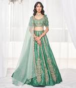 Teal Green Bridal Lehenga Set